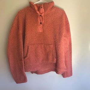 Pink WallFlower Fuzzy TeddyBear Button Up Sweater